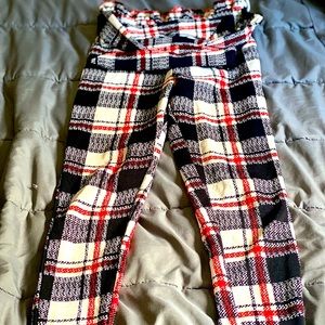 Red, black and white fashion streetwear pants